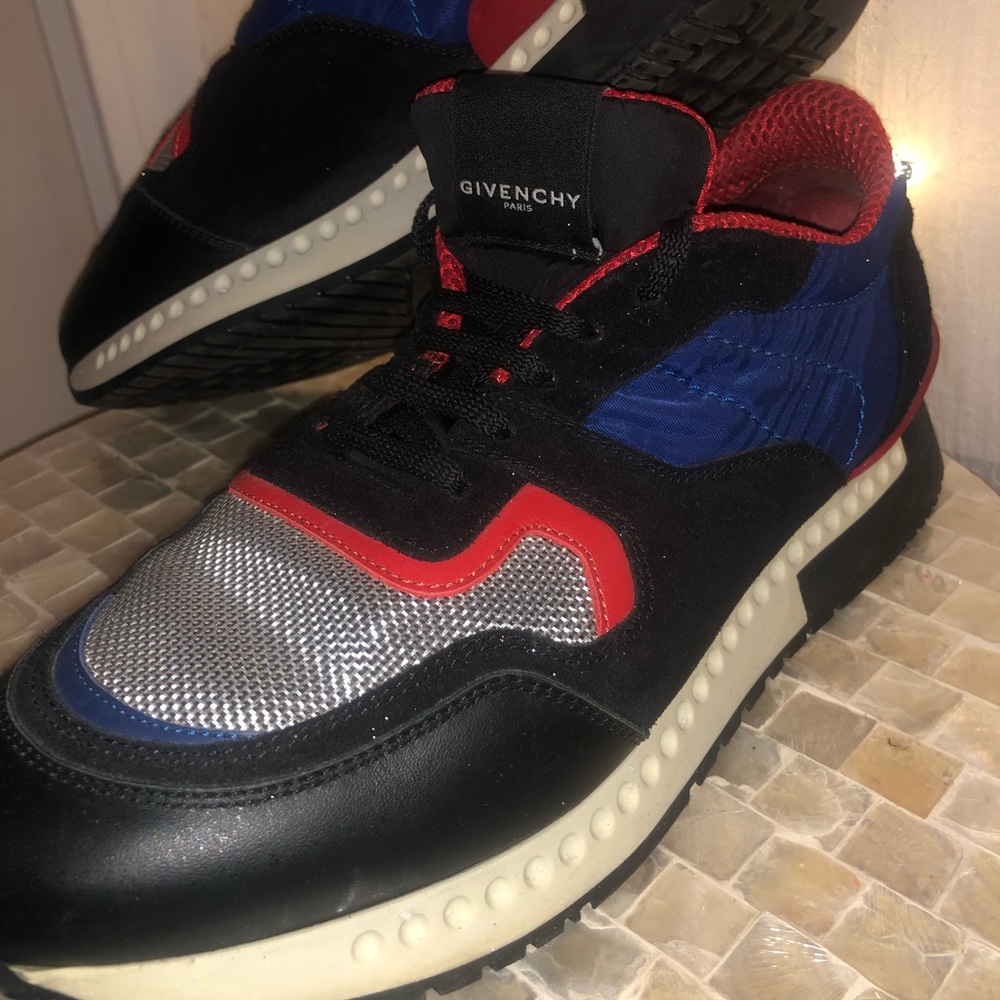 Givenchy Running Sneakers w/ chain mail detail.